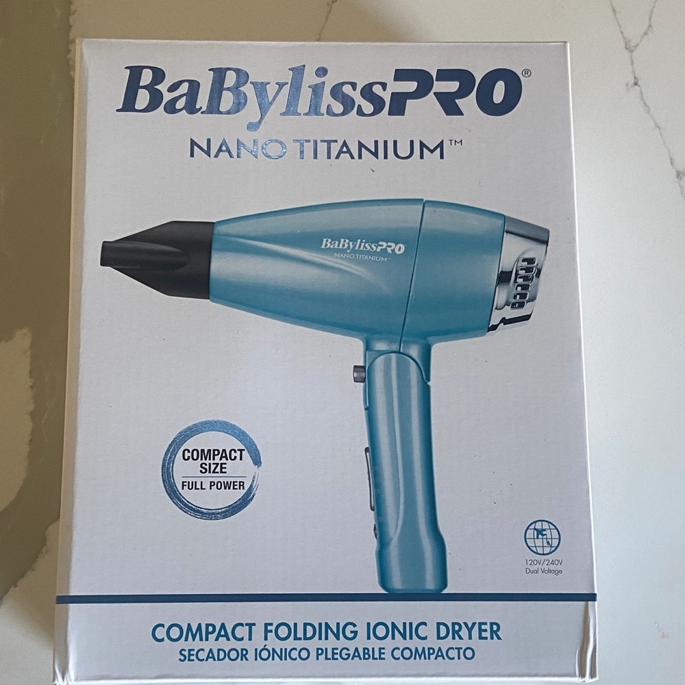 BaBylissPRO Nano Titanium Blue Hair Dryer
